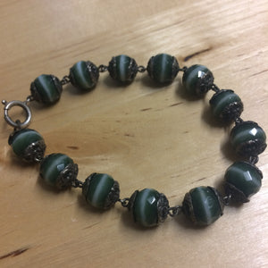 French Art Deco Bracelet Glass Beads