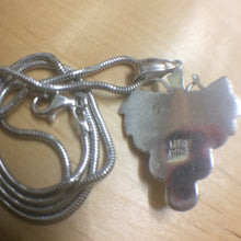 Danish 1950's silver pendant and chain - detailed grapes by Hermann Siersbol