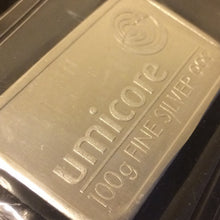 UMICORE 100G SILVER BULLION Bar.999 Pure Silver Professionally Certified!