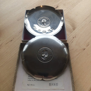Two 925 Silver 1952-1977 Silver Jubilee Pin Trays