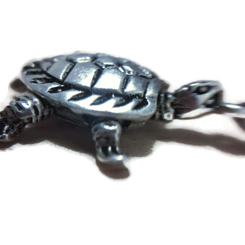 Italian Silver 925 Tortoise Necklace and Silver Italy 925 Silver Chain 46cm