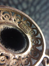 Onyx and Silver filigree pendant (Sterling Foreign) - no chain