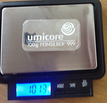 UMICORE 100G SILVER BULLION Bar.999 Pure Silver Professionally Certified!