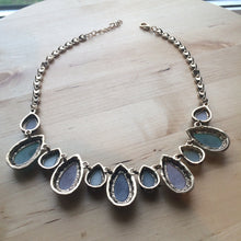 Multi-coloured stone choker necklace with extender