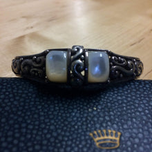 Chunky 925 Sterling Silver MOP bangle - Vintage